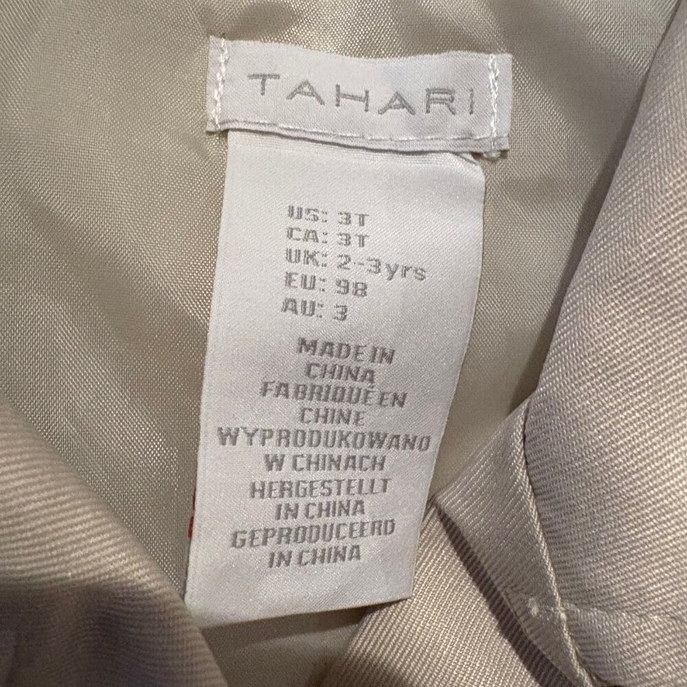 Girl's Tahari Ruffled Trench Coat Jacket 3T - Picture 5 of 5